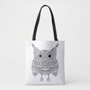 Niedliche Gekritzel-Eule 2 Tasche