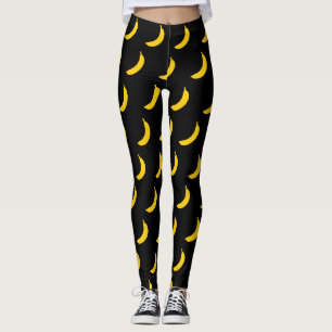 Niedliche gelbe Bananendruck-Leggings für Yoga Leggings