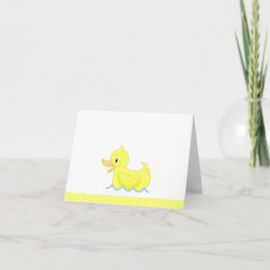 Niedliche gelbe Ente individuelle Note Card Karte