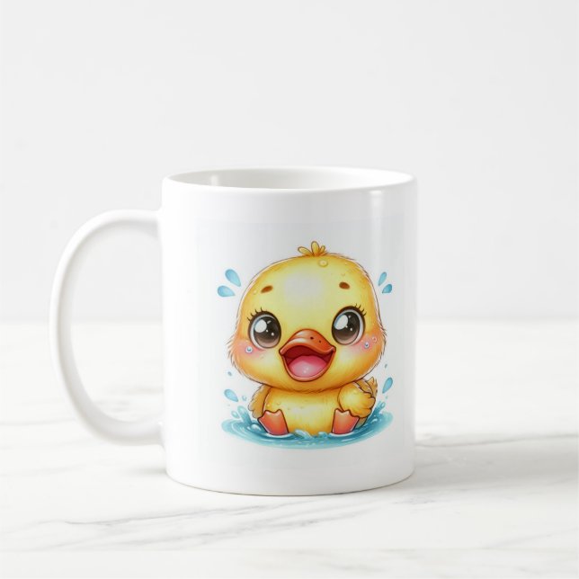 Niedliche gelbe Ente Kaffeetasse (Links)
