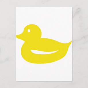 niedliche gelbe Ente Postkarte