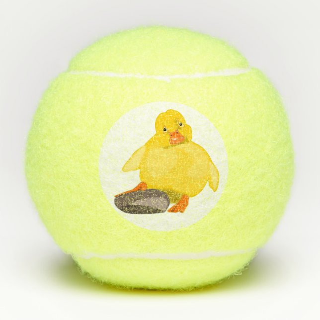 Niedliche gelbe Ente Tennisbälle (Vorderseite)