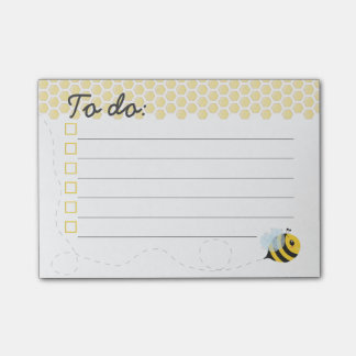 Niedliche gelbe Fliegen-Honig-Bienen-Bienenwabe Post-it Klebezettel