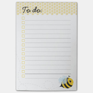 Niedliche gelbe Fliegen-Honig-Bienen-Bienenwabe Post-it Klebezettel