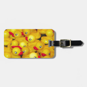 Niedliche gelbe Gummiduckies Gepäckanhänger