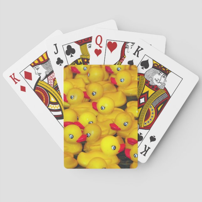 Niedliche gelbe Gummilöffel Spielkarten (Rückseite)