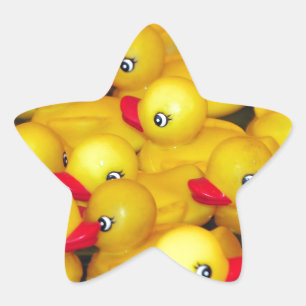 Niedliche gelbe Gummilöffel Stern-Aufkleber