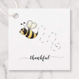 Niedliche gelbe Hummel Danke Geschenkanhänger
