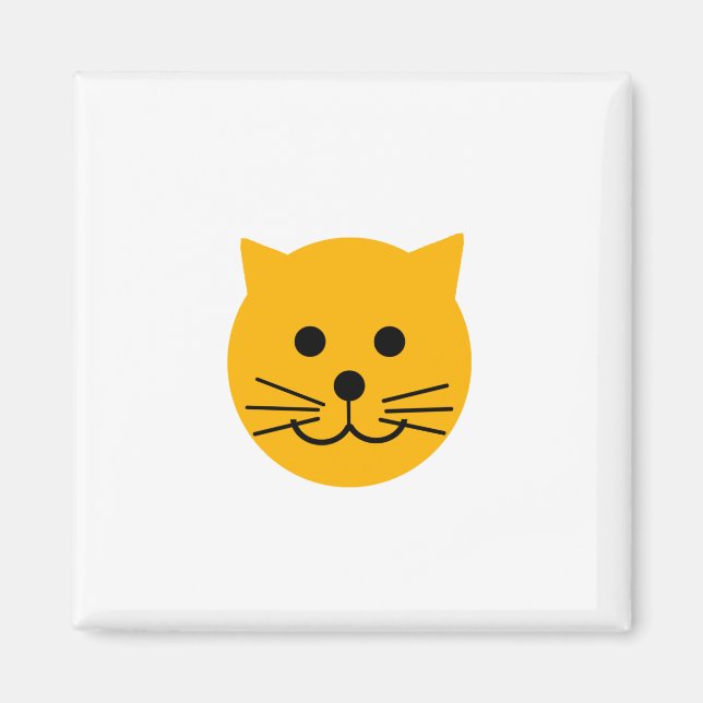 Niedliche Gelbe Katze Magnet (Vorne)