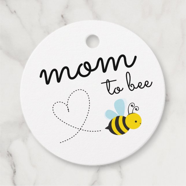 Niedliche gelbe Mama Geschenkanhänger (Vorderseite)