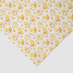 Niedliche Gelbe Schweine und Blume Seidenpapier
