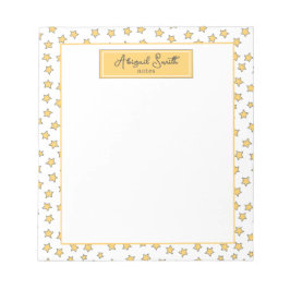 Niedliche gelbe Sterne Muster Kids Notepad Notizblock