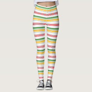 Niedliche gelbe Streifen werfen Kissen Leggings