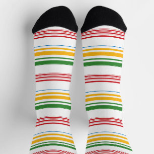 Niedliche gelbe Streifen werfen Kissen Socken