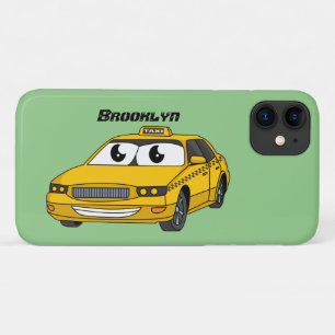 Niedliche Gelbe Taxifahrt Cartoon Illustration Case-Mate iPhone Hülle