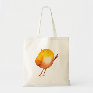 Niedliche gelbe Vogelart Tragetasche