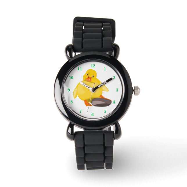 Niedliche Gelbente Armbanduhr (Vorderseite)