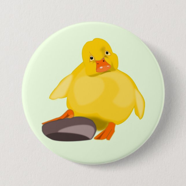 Niedliche Gelbente Button (Vorderseite)