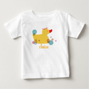 Niedliche Gelbente Geburtstag Baby T-shirt