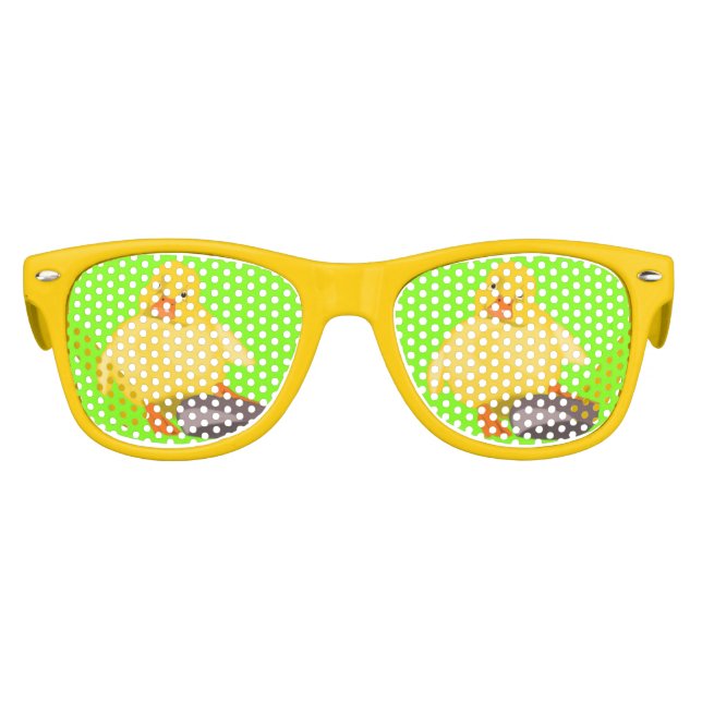 Niedliche Gelbente Partybrille (Vorderseite)