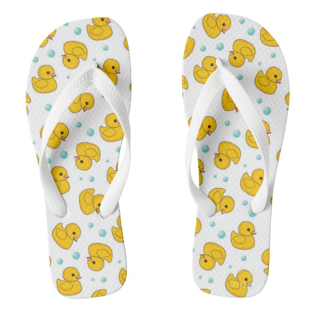 Niedliche Gelbkautschukente Flip Flops (Fußbett)