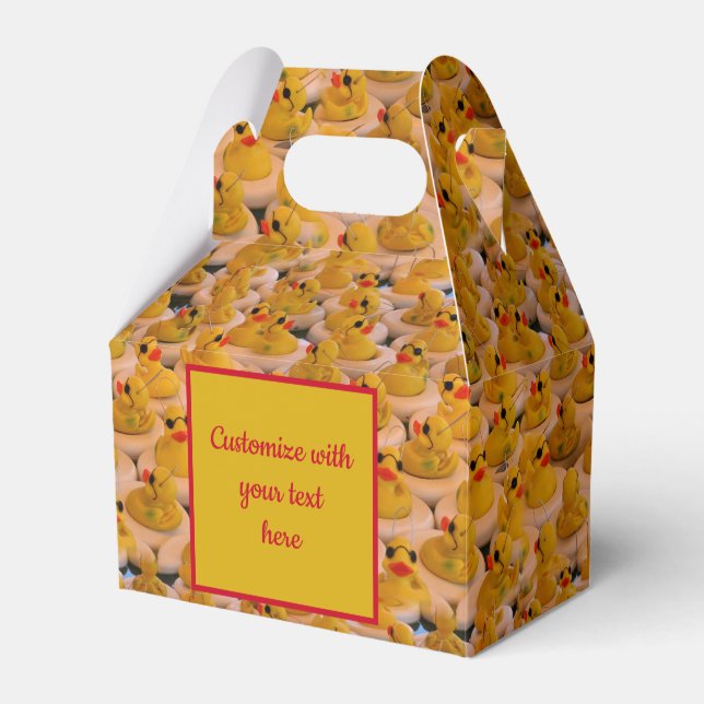 Niedliche Gelbkautschukenten Personalisiert Geschenkschachtel (Vorderseite)