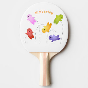 Niedliche Gelee Babys Süßigkeiten Süßigkeiten Cart Tischtennis Schläger