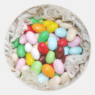 Niedliche Gelee-Bohnen-Süßigkeits-Ostern-Aufkleb Runder Aufkleber