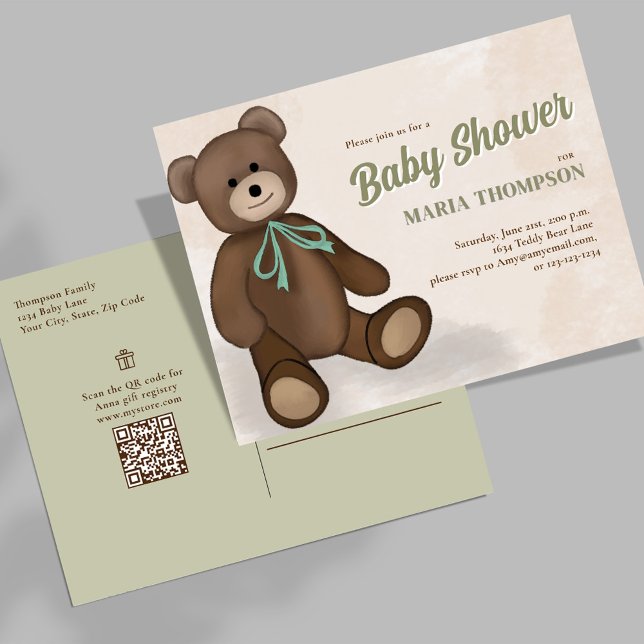 Niedliche Gender Neutral Baby Shower Einladungen (Baby Shower Custom Invitation Postcard)