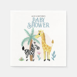 Niedliche Gender Neutral Safari Animal Baby Dusche Serviette