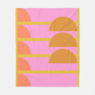 Niedliche geometrische Art Pink Fleecedecke