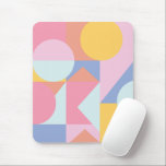 Niedliche geometrische Formen - Collage Artwork Mousepad<br><div class="desc">Diese unterhaltsame,  frische grafische Collage zeichnet sich durch geometrische,  einfache Formen in einer niedlichen Farbpalette aus Pastellfarben und sanften Brillanten aus.</div>