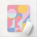 Niedliche geometrische Formen - Collage Artwork Mousepad<br><div class="desc">Diese unterhaltsame,  frische grafische Collage zeichnet sich durch geometrische,  einfache Formen in einer niedlichen Farbpalette aus Pastellfarben und sanften Brillanten aus.</div>