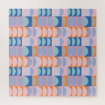 Niedliche geometrische Formen Muster Blau<br><div class="desc">Niedliche geometrische Formen Muster Blaues Puzzle</div>