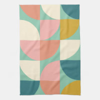 Niedliche geometrische Formen Muster in Aquamarin