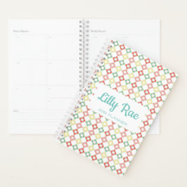 Niedliche geometrische Muster Girl School Planer