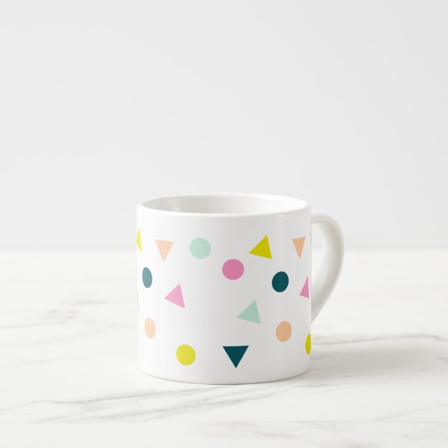 Niedliche geometrische Muster-PastellTasse Espressotasse (Vorderseite Rechts)