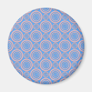 Niedliche geometrische Muster rosa Kreise über Bla Magnet