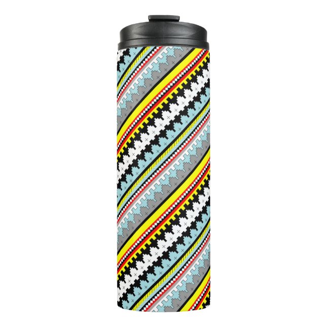 Niedliche geometrische Streifen Muster Case Mate Thermosbecher (Vorderseite)