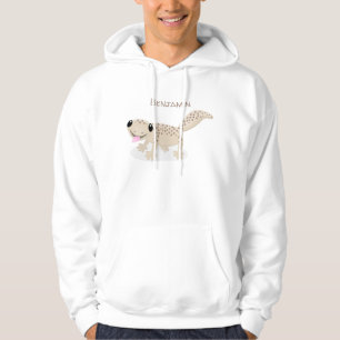 Niedliche gepunktete Gecko-Cartoon-Abbildung Hoodie