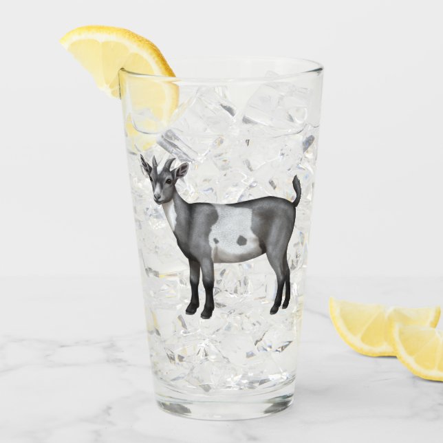 Niedliche Gepunktete Ziege Glas (Vorderseite Ice)