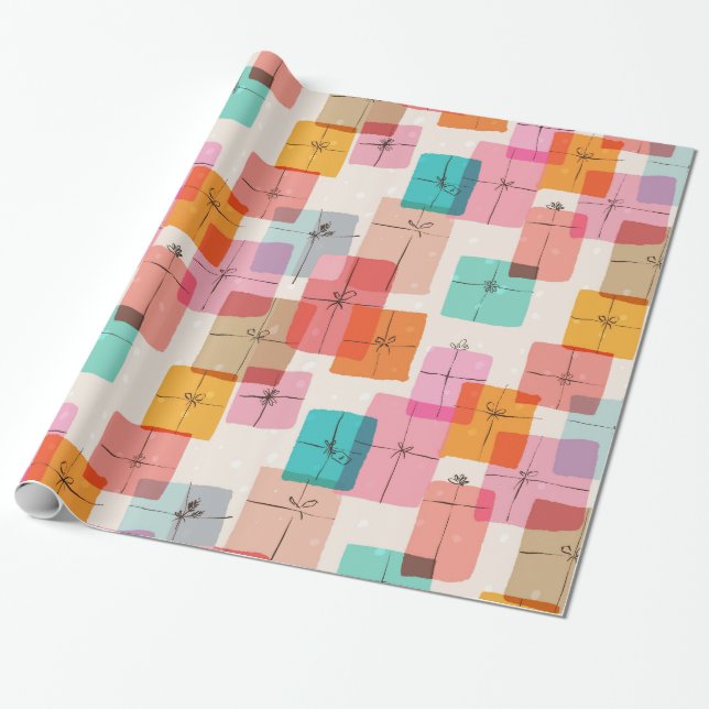 Niedliche Geschenkboxen Geschenkpapier (Ungerollt)