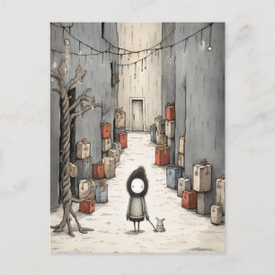 Niedliche Geschenke Alley Feiertagspostkarte