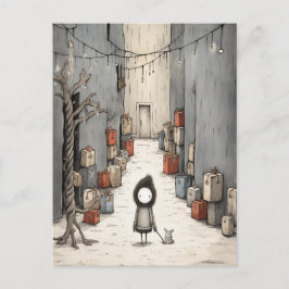 Niedliche Geschenke Alley Feiertagspostkarte
