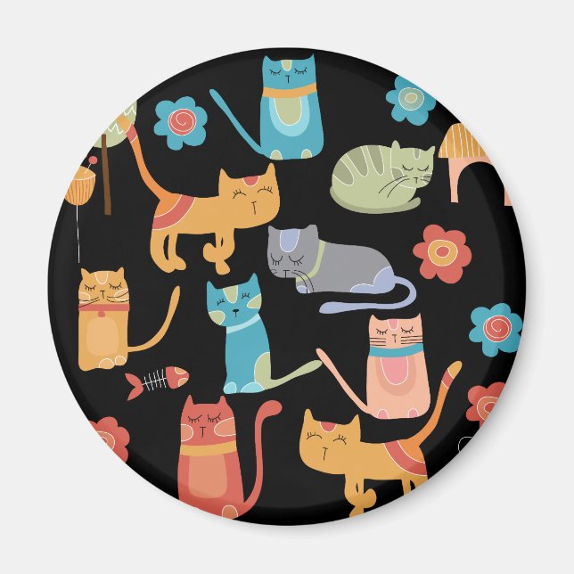 Niedliche Geschenke für Katzen Liebhaber Magnet (Vorne)