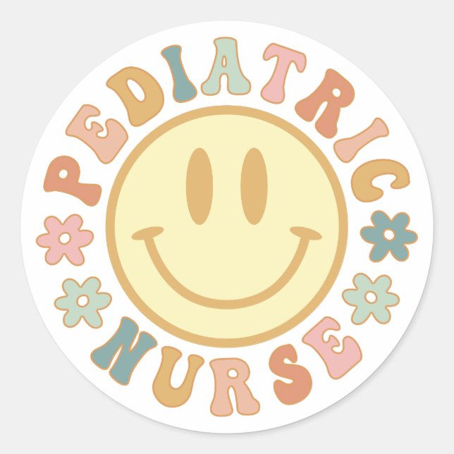 Niedliche Geschenke für Kinder | Peds Nursing Runder Aufkleber (Vorderseite)
