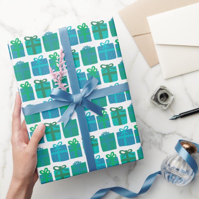 Niedliche Geschenke HandGezeichnet Weihnachtsfeier Geschenkpapier (Schenken)