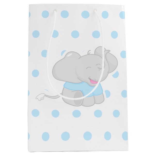 Niedliche Geschenktücher Babydusche Mittlere Geschenktüte (Vorderseite)