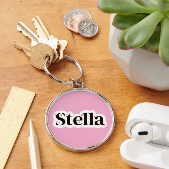 Niedliche Gestaltung des Stella-Namens Schlüsselanhänger (Schreibtisch)