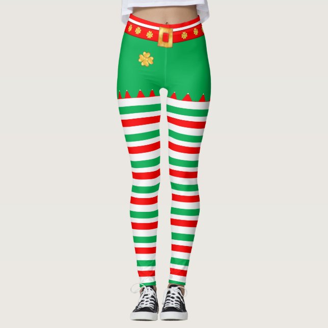 Niedliche gestreifte Leggings (Vorderseite)